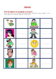 English Worksheet: FEELINGS