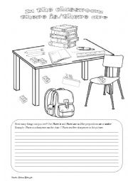 English Worksheet: in the classroom