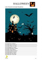 English Worksheet: Halloween (There is - There are)