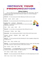 English Worksheet: silent letters