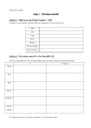 English Worksheet: Introduce yourself