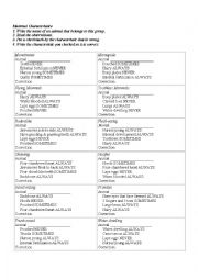 English Worksheet: Mammal Characteristics