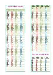 irregular verbs