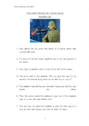 English Worksheet: The Happy Prince
