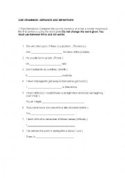 English Worksheet: Gerunds and Infinitives for CAE