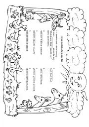 English Worksheet: I went to visit a farm one day