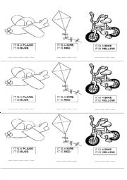 English Worksheet: TOYS AND COLOURS