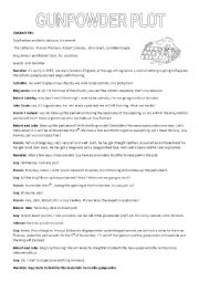 English Worksheet: gunpowder plot script