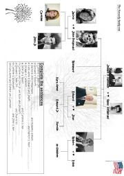 English Worksheet: Kennedy family tree