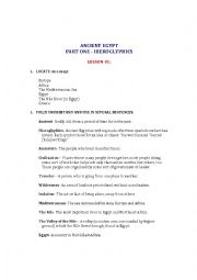 English Worksheet: Ancient Egypt Lesson # 1