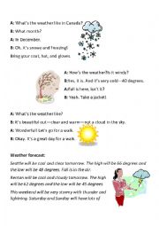 English Worksheet: Conversations about Weather