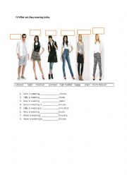 English Worksheet: Describing clothes