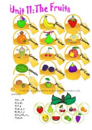 English Worksheet: Fruits