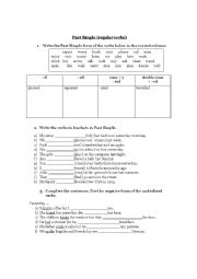 English Worksheet: Past Simple Worksheet