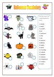 English Worksheet: Halloween vocabulary