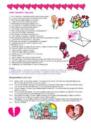 English Worksheet: Valentine - Saint Valentines  Day quiz