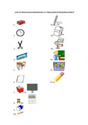 English Worksheet: class objects