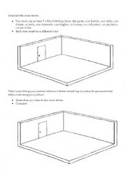 English Worksheet: Decorate Room