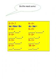 English Worksheet: Counting