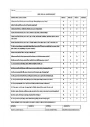 English Worksheet: Shopping questionnaire