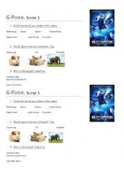 English Worksheet: G force