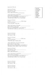 English Worksheet: Love is in the air  Tom Jones