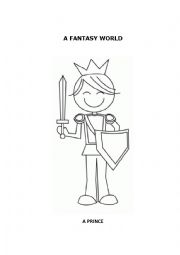 English Worksheet: A fantasy world