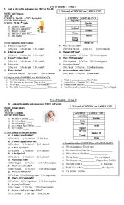 English Worksheet: Quiz Personal Information