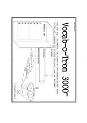 English Worksheet: Vocab - o - Tron 3000