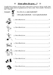 English Worksheet: How often do you...?