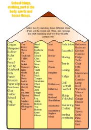 English Worksheet: Matching words 
