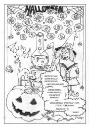 English Worksheet: Little Halloween project - part 1