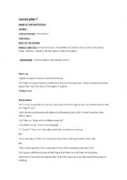 English Worksheet: lesson plan 7 kinder