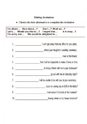 English Worksheet: Making Invitations