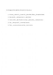 English Worksheet: To be exercise
