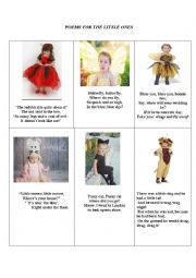 English Worksheet: poems for the little ones