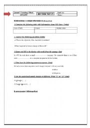 English Worksheet: ENglish test N1