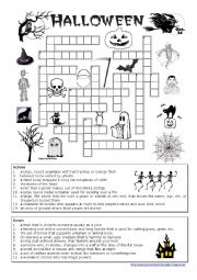 Halloween crossword