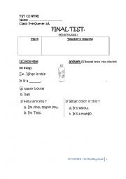 English Worksheet: finaltest
