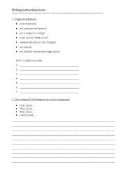 English Worksheet: Writing instructional texts