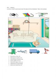 English Worksheet: Prepositions and toys