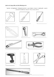 English Worksheet: Mechanic Tools