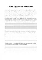 English Worksheet: Advice Column Group Activities Role Play