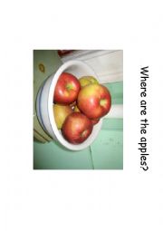 English Worksheet: Where is the apple?