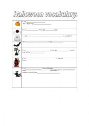 English Worksheet: Halloween vocabulary