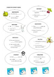 English Worksheet: HOMOPHONES: Choose the correct word