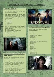 English Worksheet: Supernatural worksheet s01e02