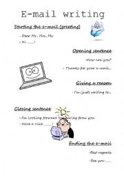 English Worksheet: e-mail writing