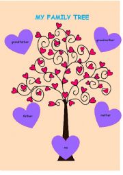 English Worksheet: Family Tree