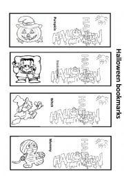 Halloween bookmarks